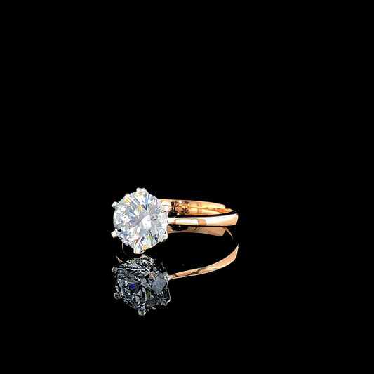 Round Diamond Solitaire Engagement Ring – Classic Six Prong Setting