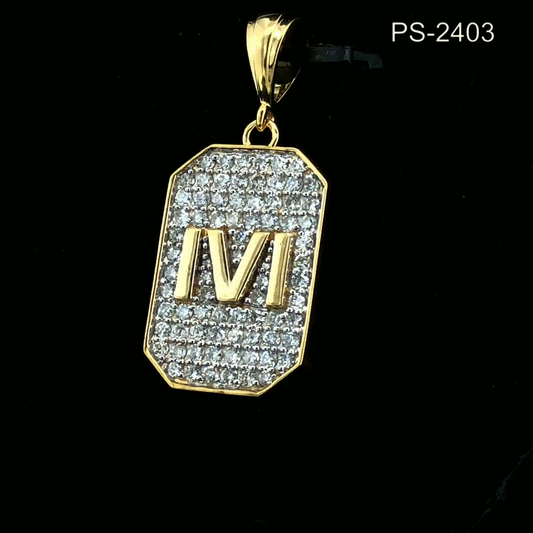 Custom Initial Pendant with Pavé Letter Charm