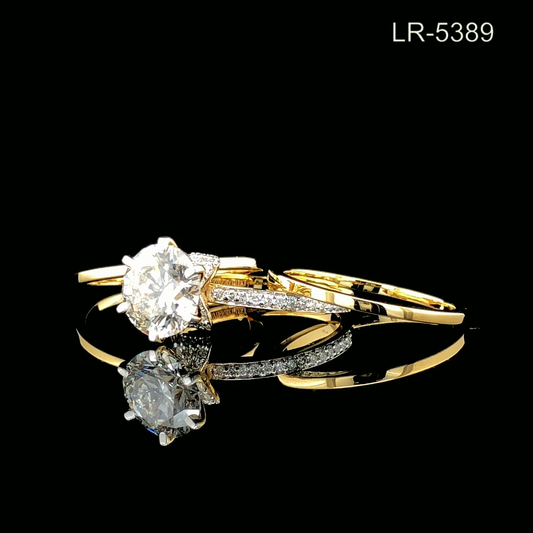 Round Cut Bridal Set with Matching Wedding Band