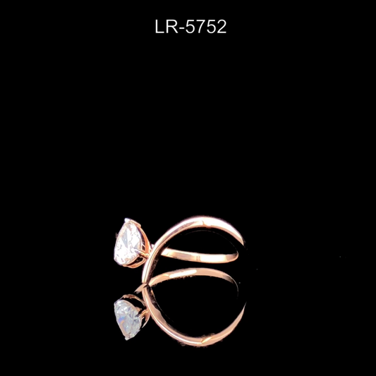 Pear Cut Diamond Open Bypass Ring Minimalist Solitaire Wrap Ring Modern Statement Jewelry.