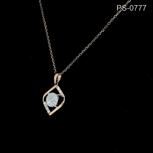 Round Cluster Diamond Pendant Necklace, Geometric Frame Diamond Necklace.