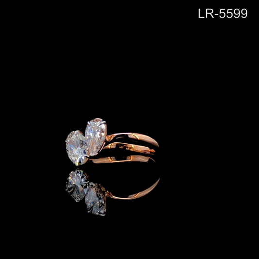 Toi Et Moi Diamond Ring, Two Stone Engagement Ring.