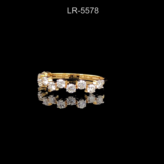 Diamond Wedding Band, Half Eternity Diamond Ring, Stackable Anniversary Ring.