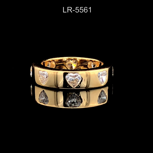 Heart Shape Diamond Band Ring, Flush Set Heart Diamond Ring, Minimal Gold Band.