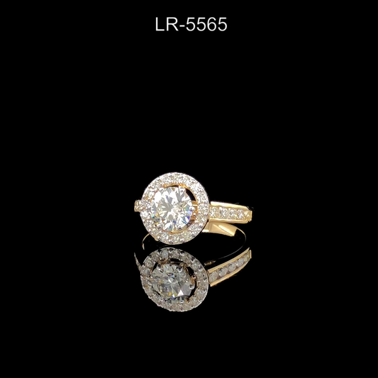 Round Cut Halo Diamond Ring, Pave Band Engagement Ring, Classic Bridal Ring, Sparkling Statement Ring.
