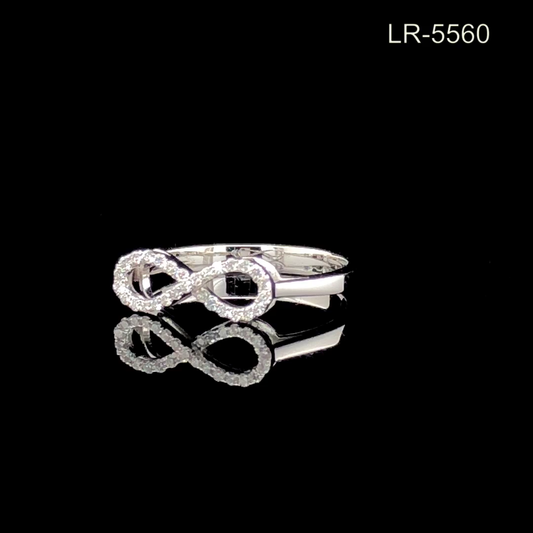 Diamond Infinity Ring, Minimal Eternity Symbol Band.