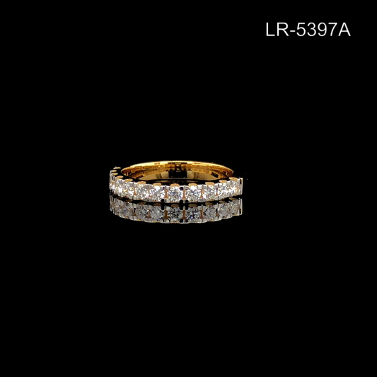 Diamond Half Eternity Band, Minimal Stackable Ring.