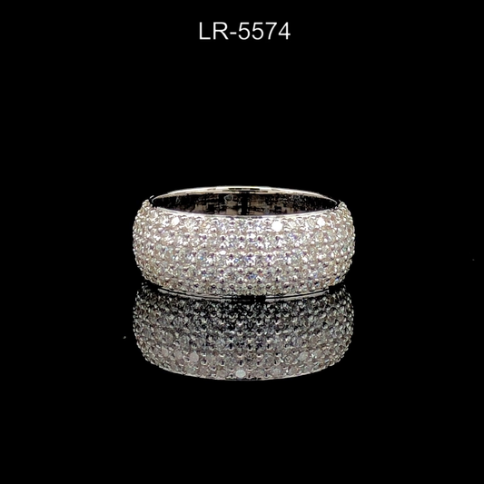 Diamond Pavé Band Ring, Full Eternity Style Ring, Wide Statement Band, Micro Set Diamond Ring.